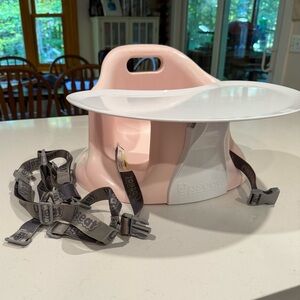 Upseat Baby Floor & Booster Seat with Tray, Pink